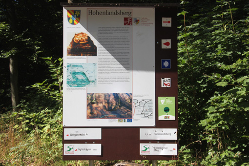 Hohenlandsberg - Hinweistafel