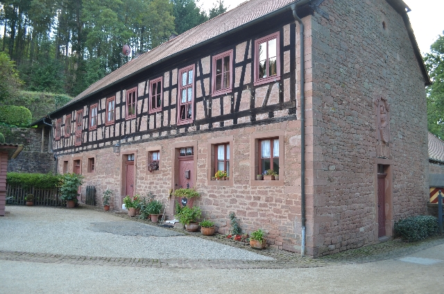 Teil des Schlosses in Mespelbrunn