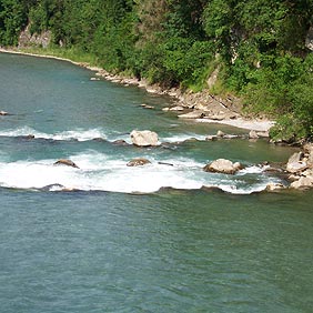 Unser Weg führt uns auch entlang der Iller.