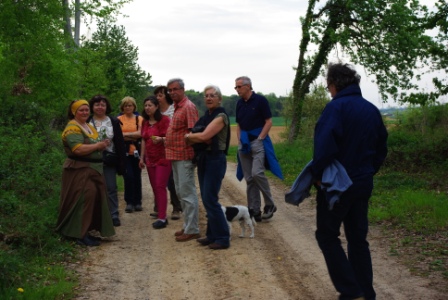 Erna Scherer mit Gruppe