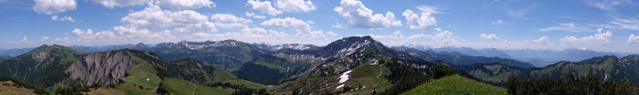 Alpenpanorama vom Alpkopfgipfel