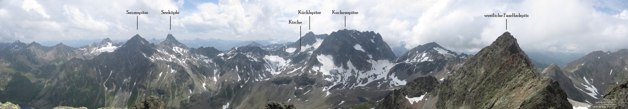 Panorama östliche Faselfadspitz