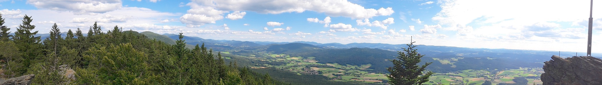 Panorama vom Osser über Arber und Zellertal