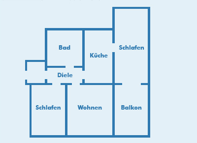 Grundriss Wohnung 2
