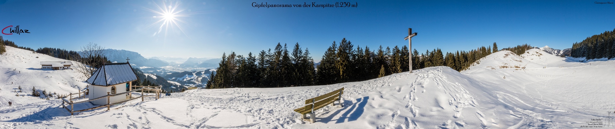 Gipfelpanorama von der Karspitze.