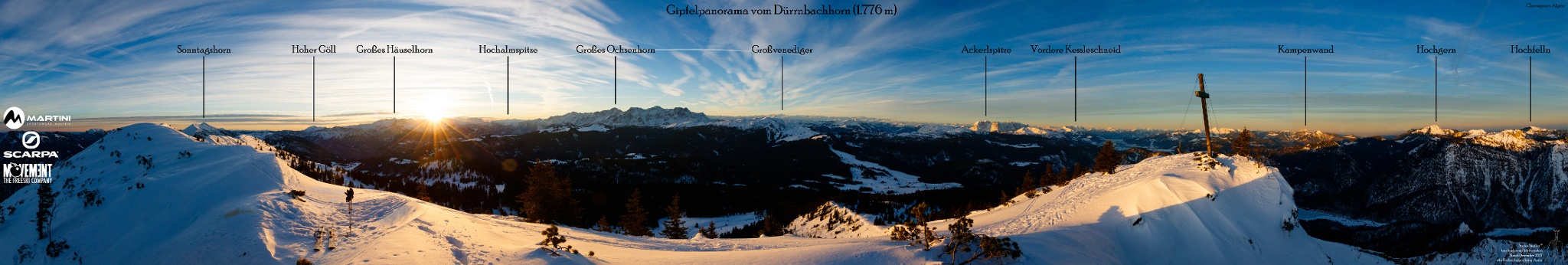 Gipfelpanorama vom Dürrnbachhorn