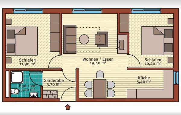 Grundriss Ferienwohnung Herold