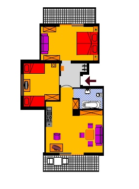 Grundriß Wohn. Zugspitze