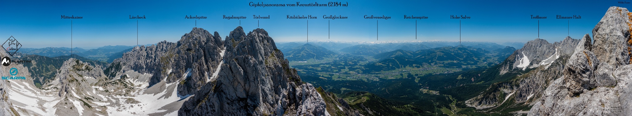 Gipfelpanorama vom Kreuztörlturm