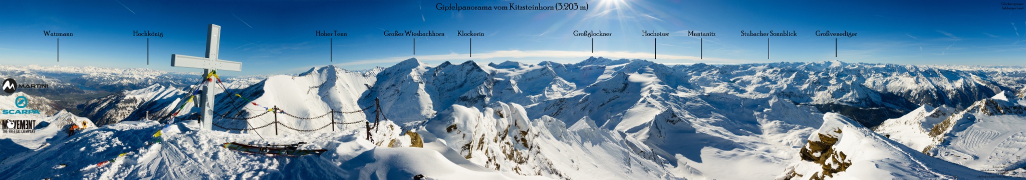 360 Grad Gipfelpanorama Kitzsteinhorn