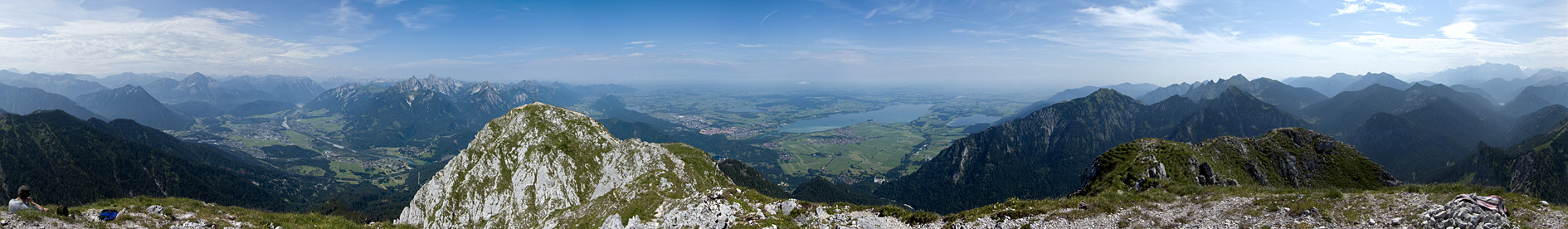 360°-Gipfelpanorama vom Säuling