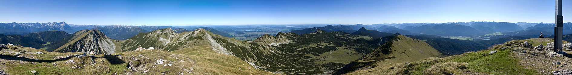 Das 360°-Gipfelpanorama vom Krottenkopf