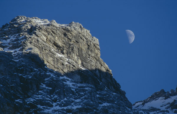 Blick zurück zum Gipfelaufbau