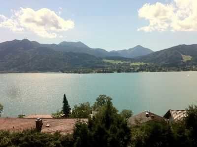 Blick vom Balkon über den Tegernsee