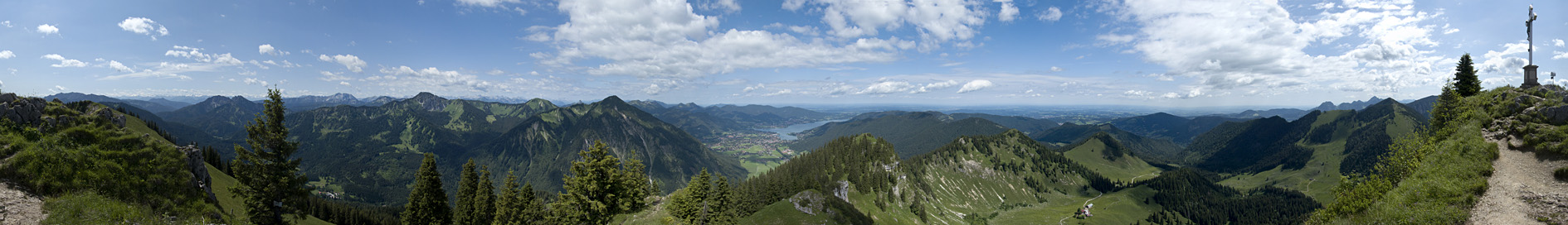 Rundum-Panorama vom Bodenschneidgipfel