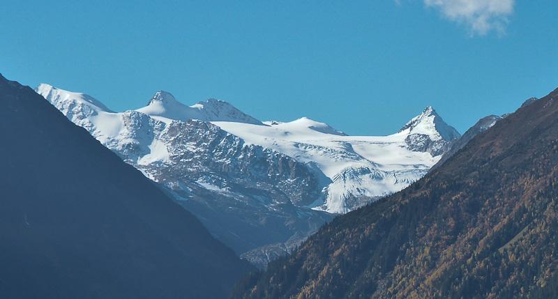 Gletscherblick vom Balkon