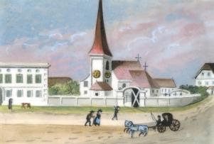 Alte Kirche Marchtrenk, Ansicht 1830