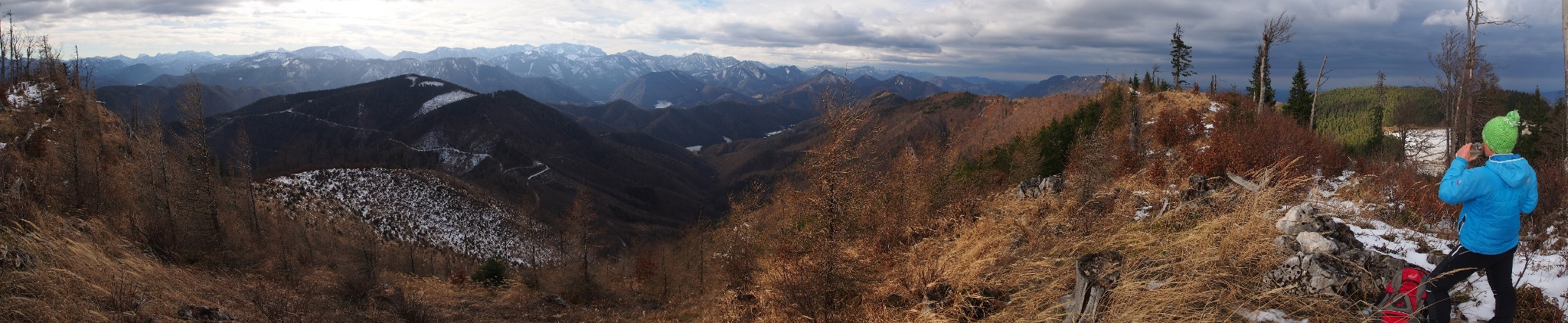 Panorama vom Schneeberg in den Süden