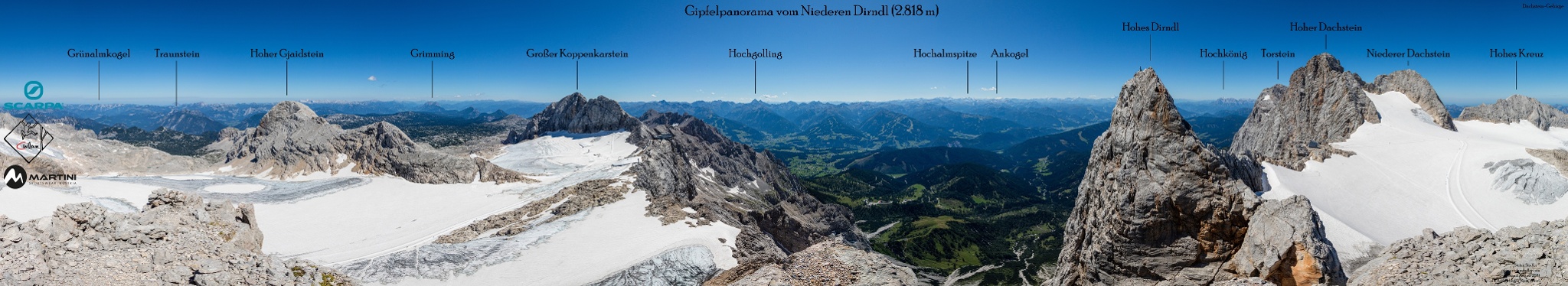 Gipfelpanorama vom Niederen Dirndl