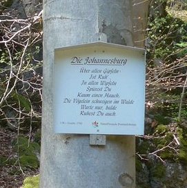 Johannesburg Bildtafel mit Gedicht von Goethe