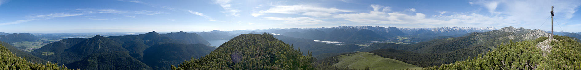 Voller Rundblick vom Gipfel über 360°