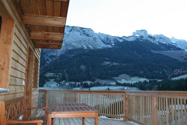 Blick vom Haus im Winter
