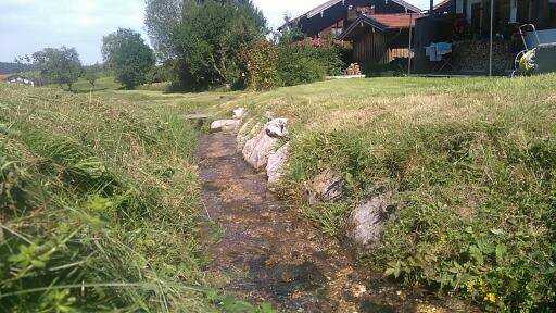 Bachlauf vor dem Haus
