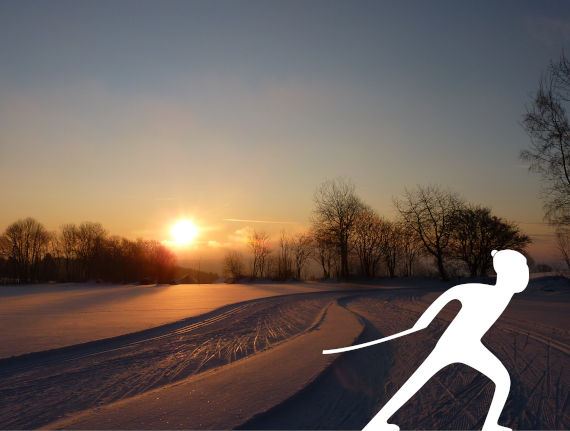 Sonnenuntergang Loipe Weigetschlag