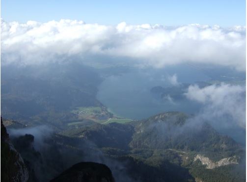 Schafbergpanorama leider mit Nebelschwaden