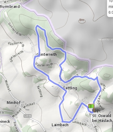Detaillierte Beschreibung Walkingstrecke Günterreithersteg