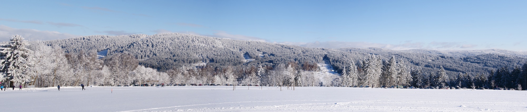 Panorama vom Pröller bis Hirschenstein von der Loipe
