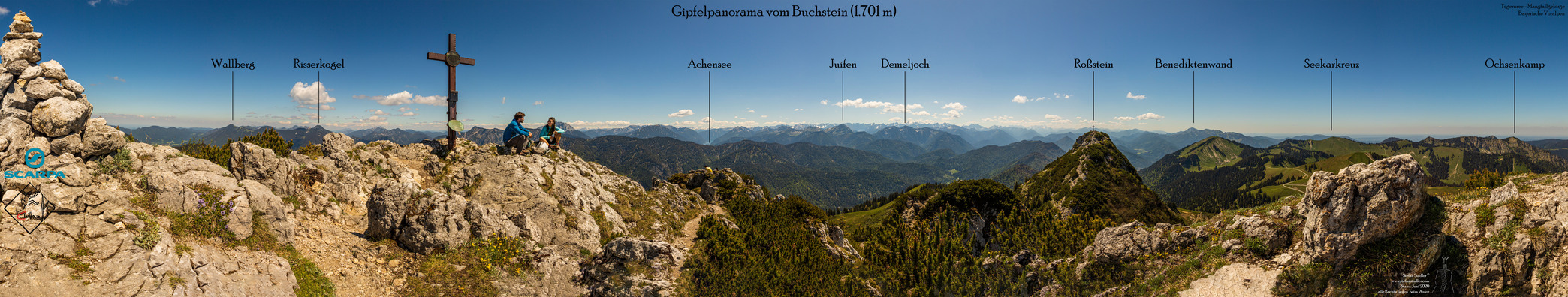 Gipfelpanorama vom Buchstein.