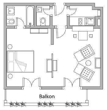 Grundriss der Wohnung