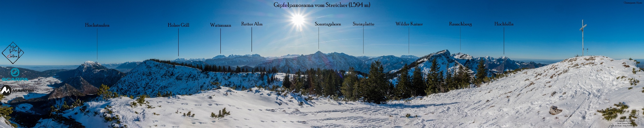 Gipfelpanorama vom Streicher.