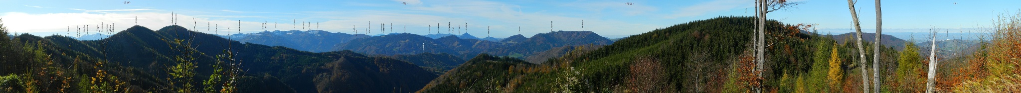 Ausblick vom Abstieg Hirschkogel - beschriftet