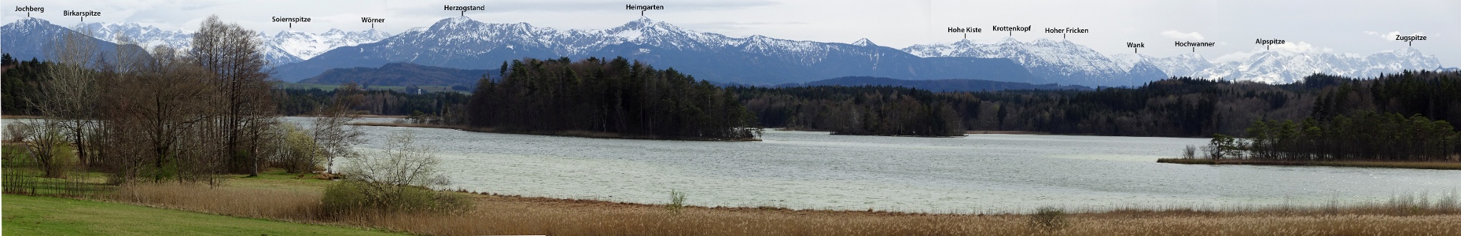 Großer Ostersee mit Alpenpanorama