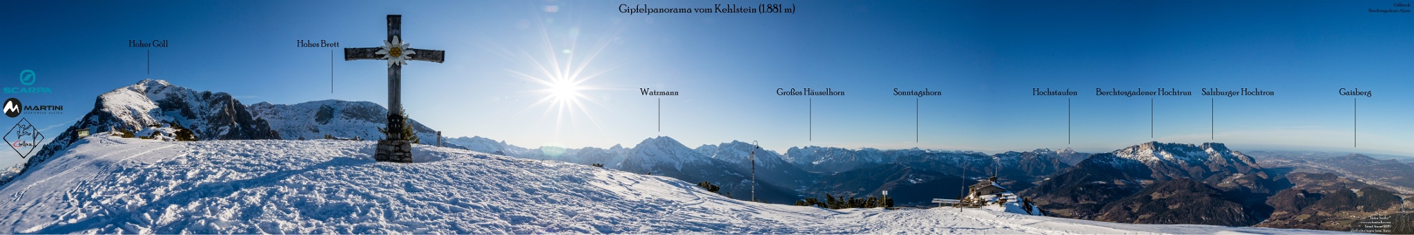 Gipfelpanorama vom Kehlstein.