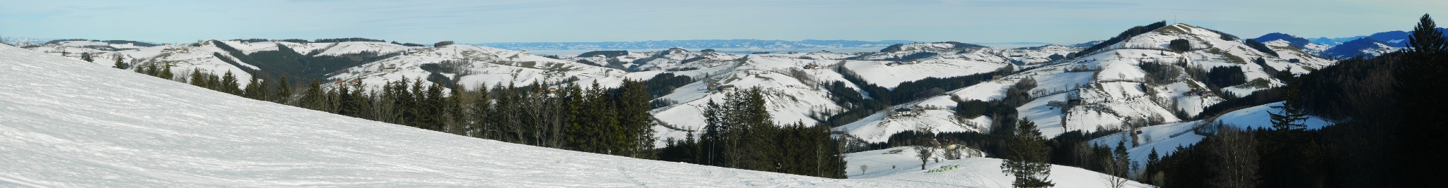 Blick zurück beim Aufstieg von Sulzbach auf den Glasenberg