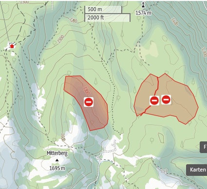 Raufußhühner Sperrgebiete