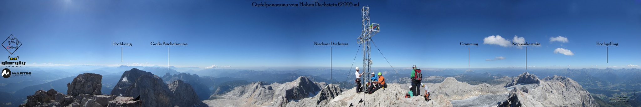 Gipfelpanorama vom Hohen Dachstein