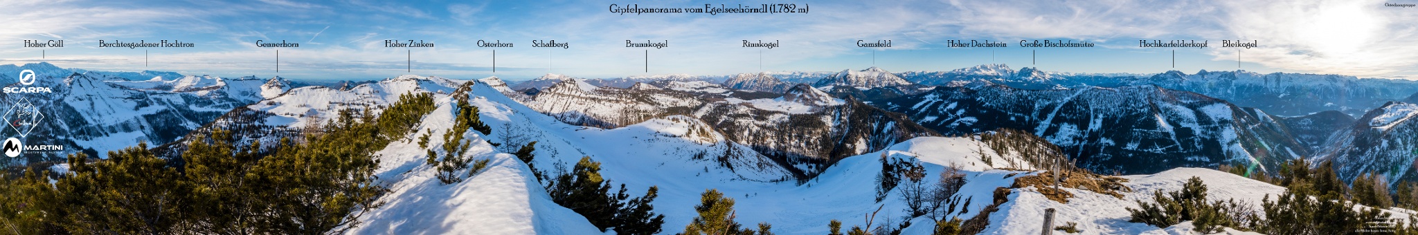 Gipfelpanorama vom Egelseehörndl.