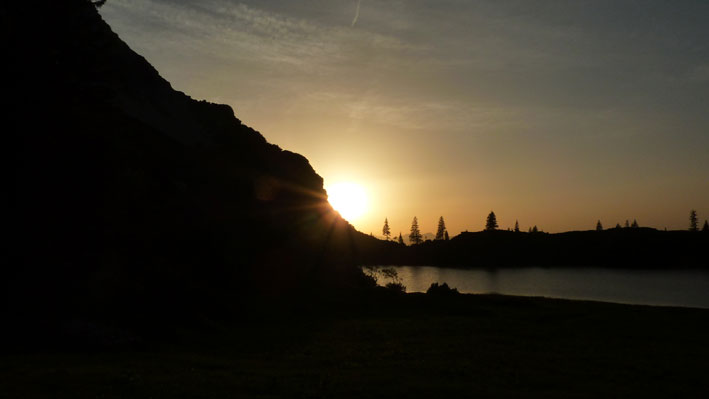 Sonnenuntergang über dem Gaisalpsee
