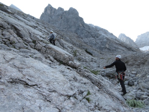 der Einstieg zur Plattenvariante befindet sich an einem Block