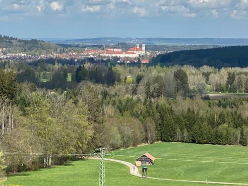 Aussichtspunkt in Bühl auf Ottobeuren bis nach Eisenburg