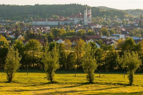 Blick auf Basilika Ottobeuren