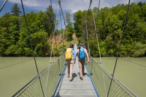 Hängebrücke über die Iller bei Altusried