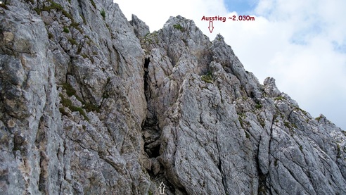 Steilstufe ~2.005m -2.030m versichert