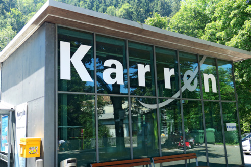 Karrenseilbahn Talstation.
