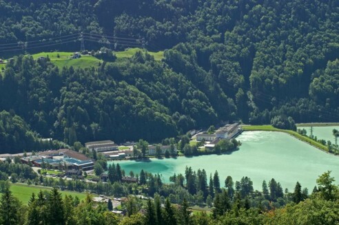 Rodund-Ausgleichsbecken mit den Rodundkraftwerken I und II