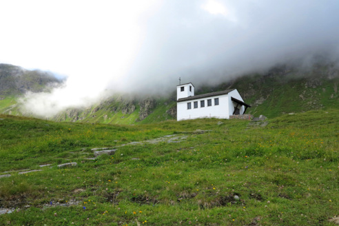 Barbarakapelle auf der Bielerhöhe.